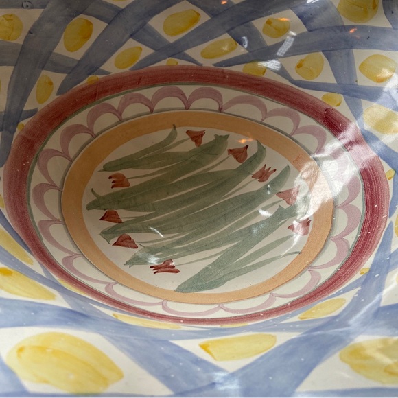 Vintage MacKenzie Childs RETIRED Ruffled Pedestal Bowl Compote-Aalsmeer - Picture 2 of 8